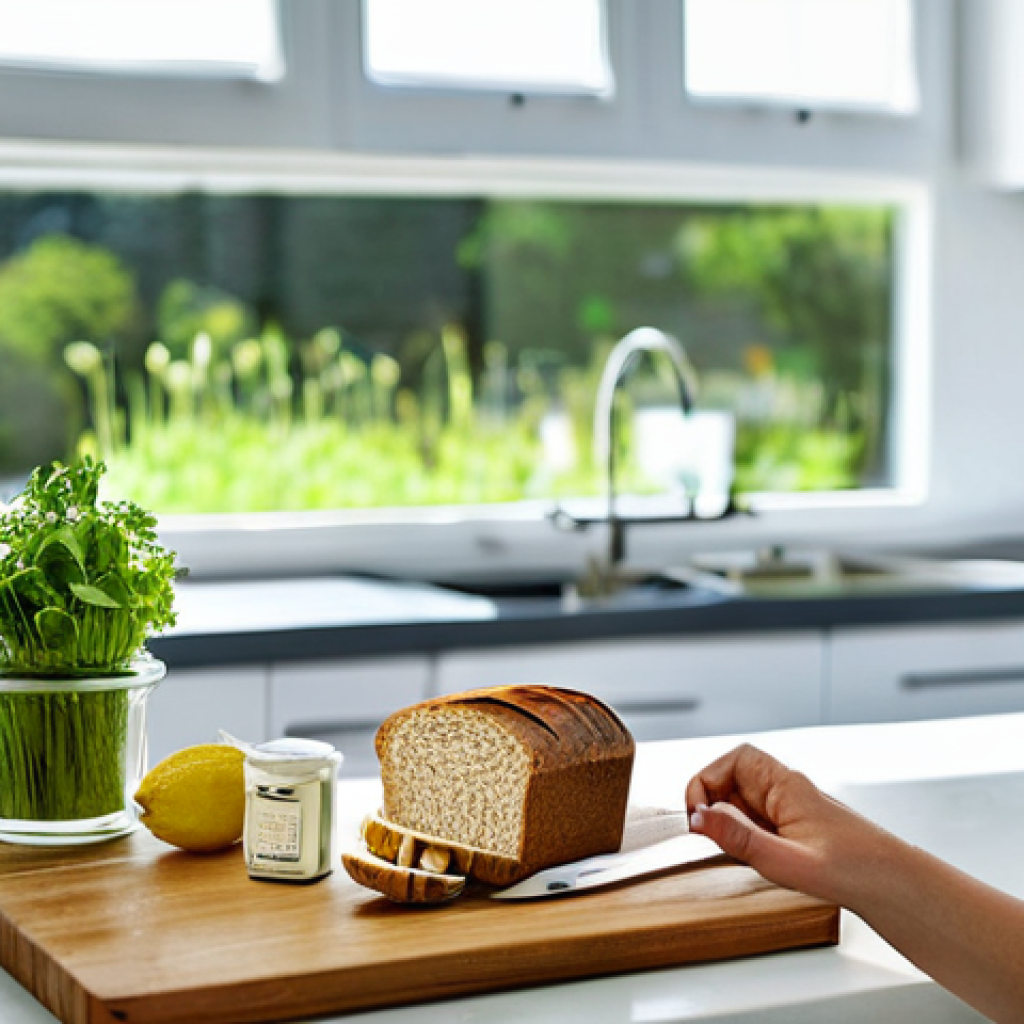 알레르기 대체 식품의 효과적인 보관 방법 - **Prompt:** A discerning person in a bright, modern German kitchen is carefully inspecting a package...
